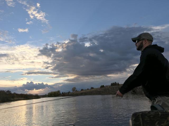 Sunset on the river